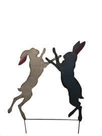 Gazon steker silhouet konijnen