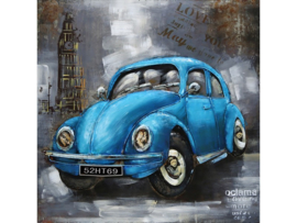 Volkswagen, schilderij van metaal