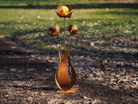 3 Bloemen met Glasbol