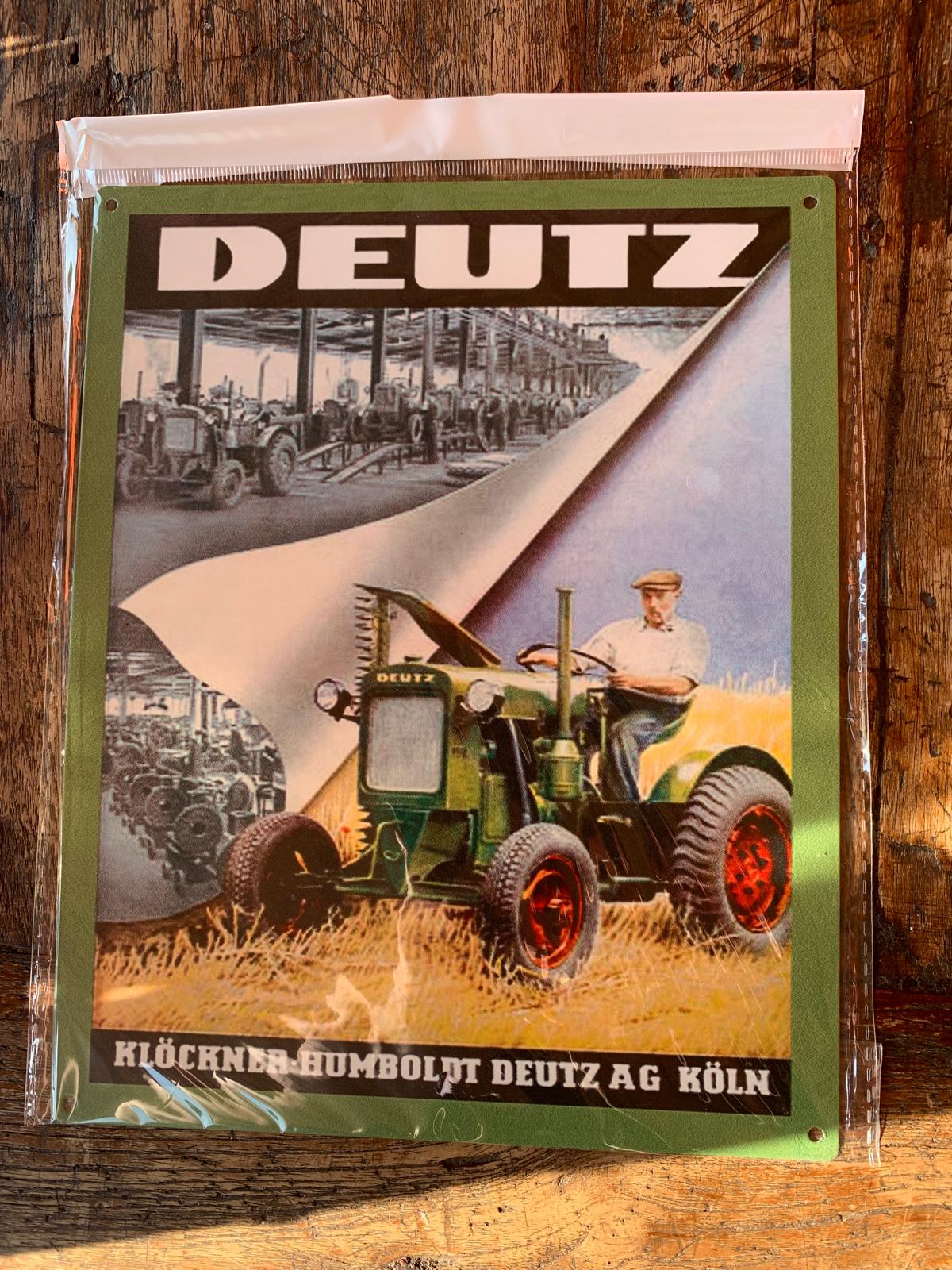 Metalen wandbord – Deutz (Klockner Humboldt Deutz AG Köln)
