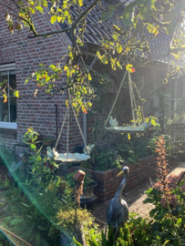 Vogelbad blad set van 2