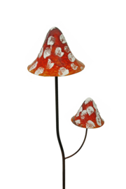 Tuinsteker paddenstoel rood/wit