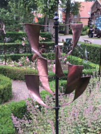 Wind sculpture   'zeilschip' RVS