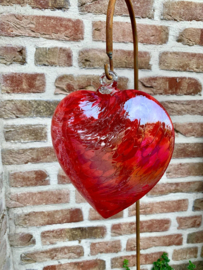 Tuinsteker hart van glas