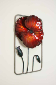 Wanddeco grote klaproos