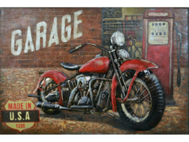 Garage , schilderij van metaal