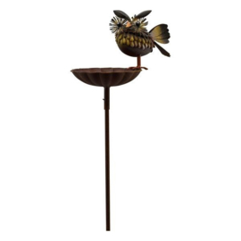 Vogelbad op tuinsteker