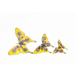 Muurdecoratie vlinder set van 3
