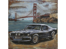 Mustang, schilderij van metaal