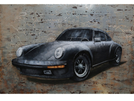 Porsche 911 , schilderij van metaal