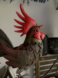 Balans haan met kuiken, metaal