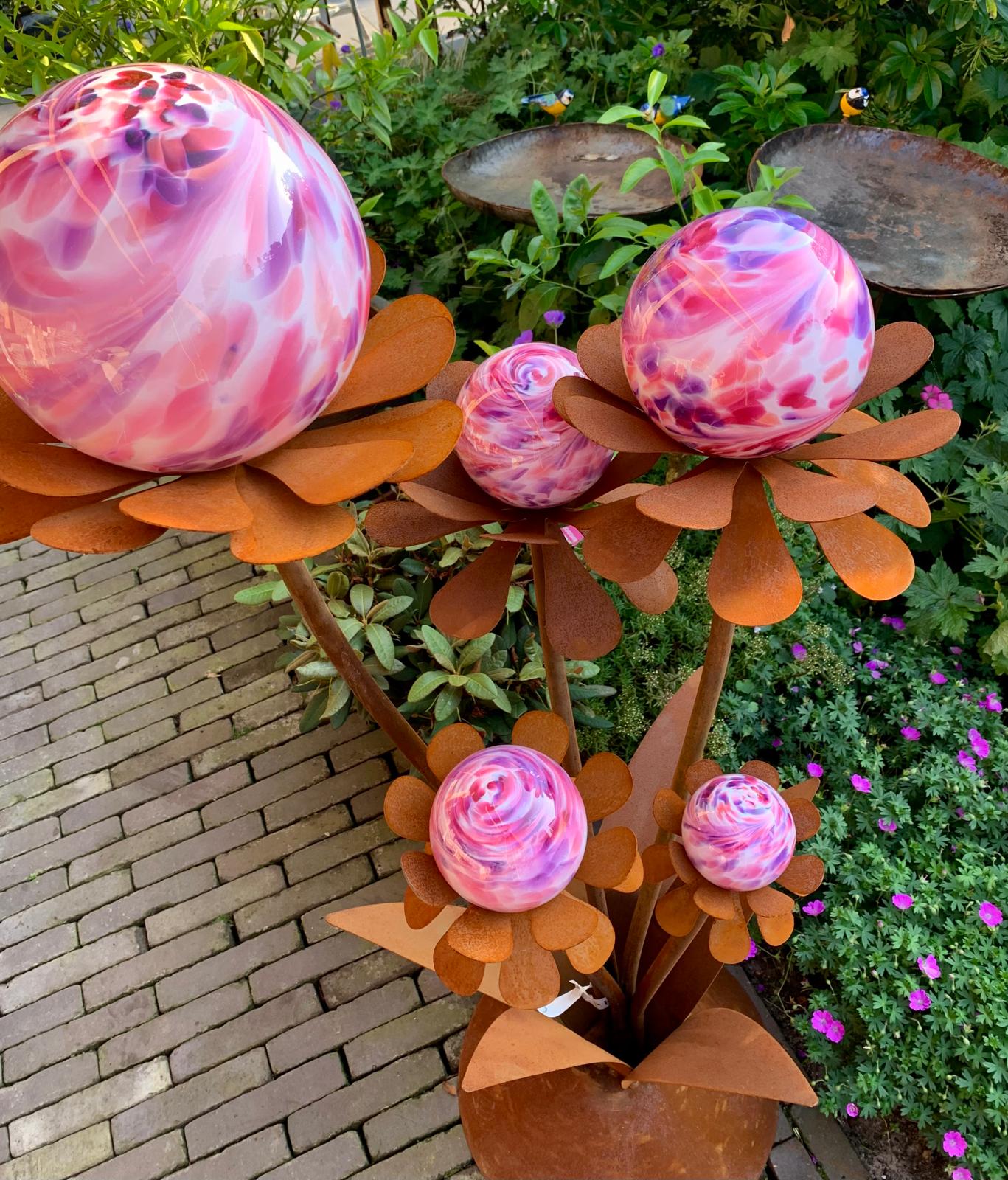 5 Bloemen met Glasbol