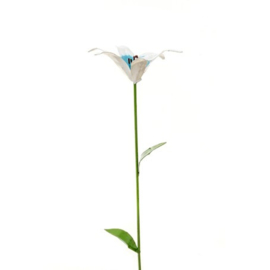 Wit blauwe bloem van metaal