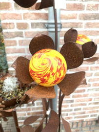 3 Bloemen met Glasbol