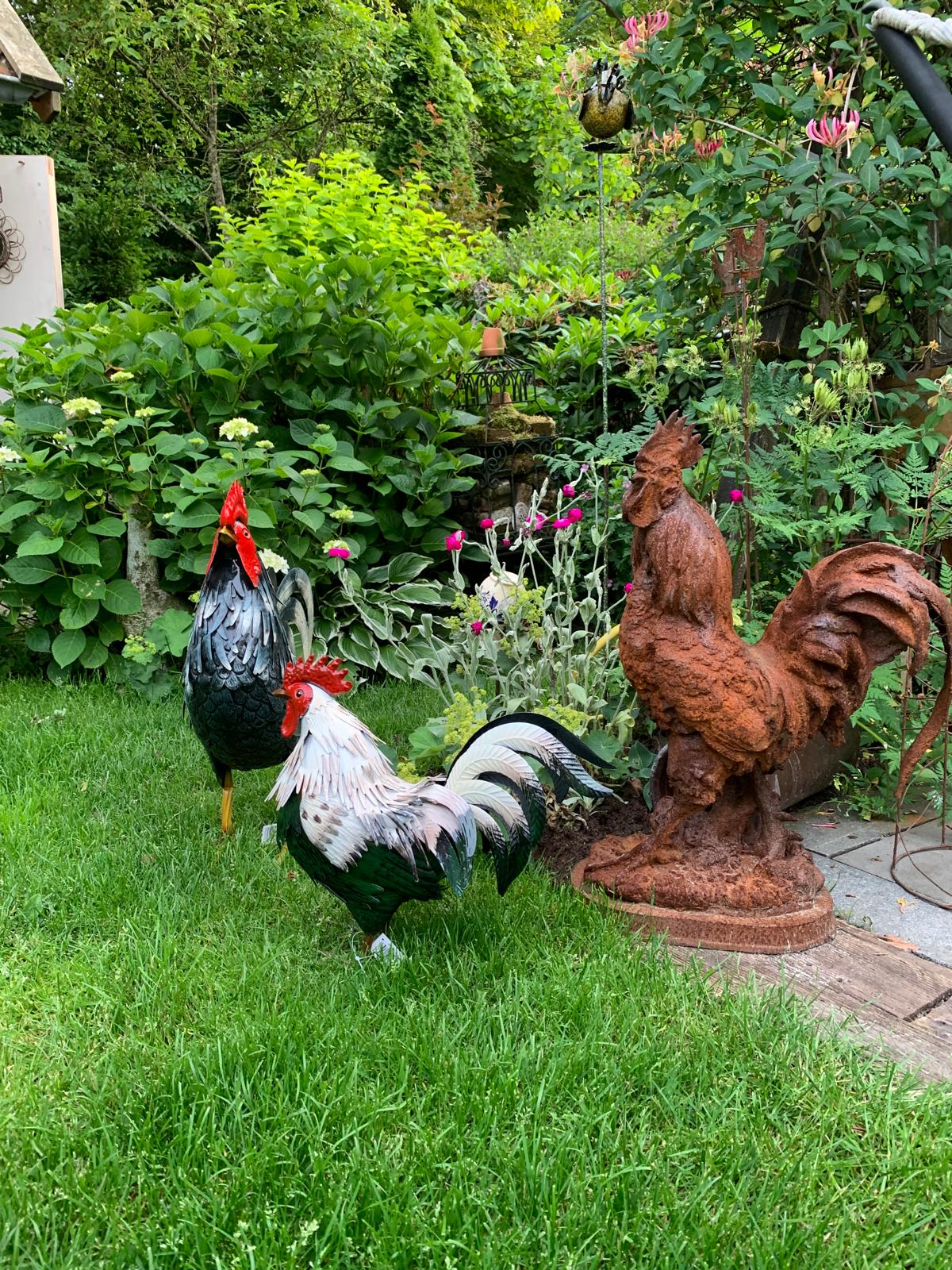 Haan/ hen van metaal