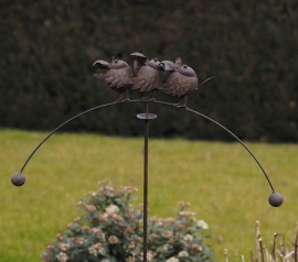 Tuinsteker balans met 3 vogeltjes