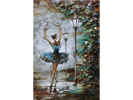 Ballerina, schilderij van metaal