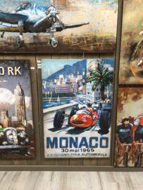 Monaco,  schilderij van metaal