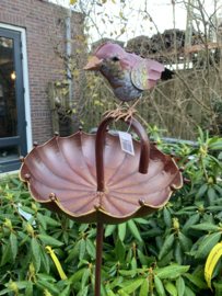 Tuinsteker vogel op paraplu