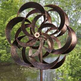 Tuinsteker wind sculpture   'draaiende bloem'