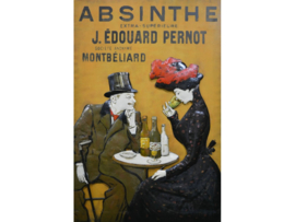 Absinthe,  schilderij van metaal