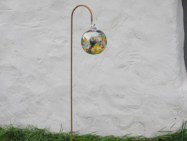Tuinsteker bol van glas, multi color