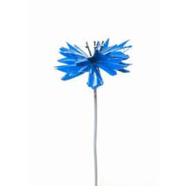 Blauwe Korenbloem van metaal