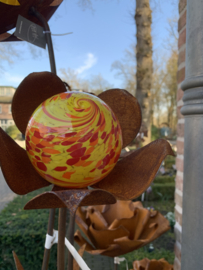 3 Bloemen met Glasbol