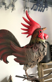 Balans haan met kuiken, metaal