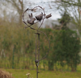 Tuinsteker hart met vogeltjes