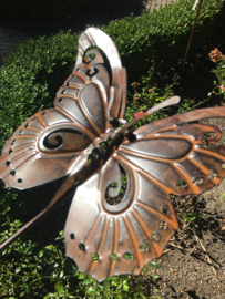 Windspel vlinder, metaal
