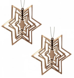 Metalen Ster – Koperkleur (set van 2)