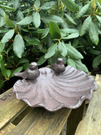 Vogelbad in de vorm van een schelp