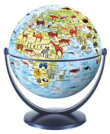 Wereldbol  (met dieren)