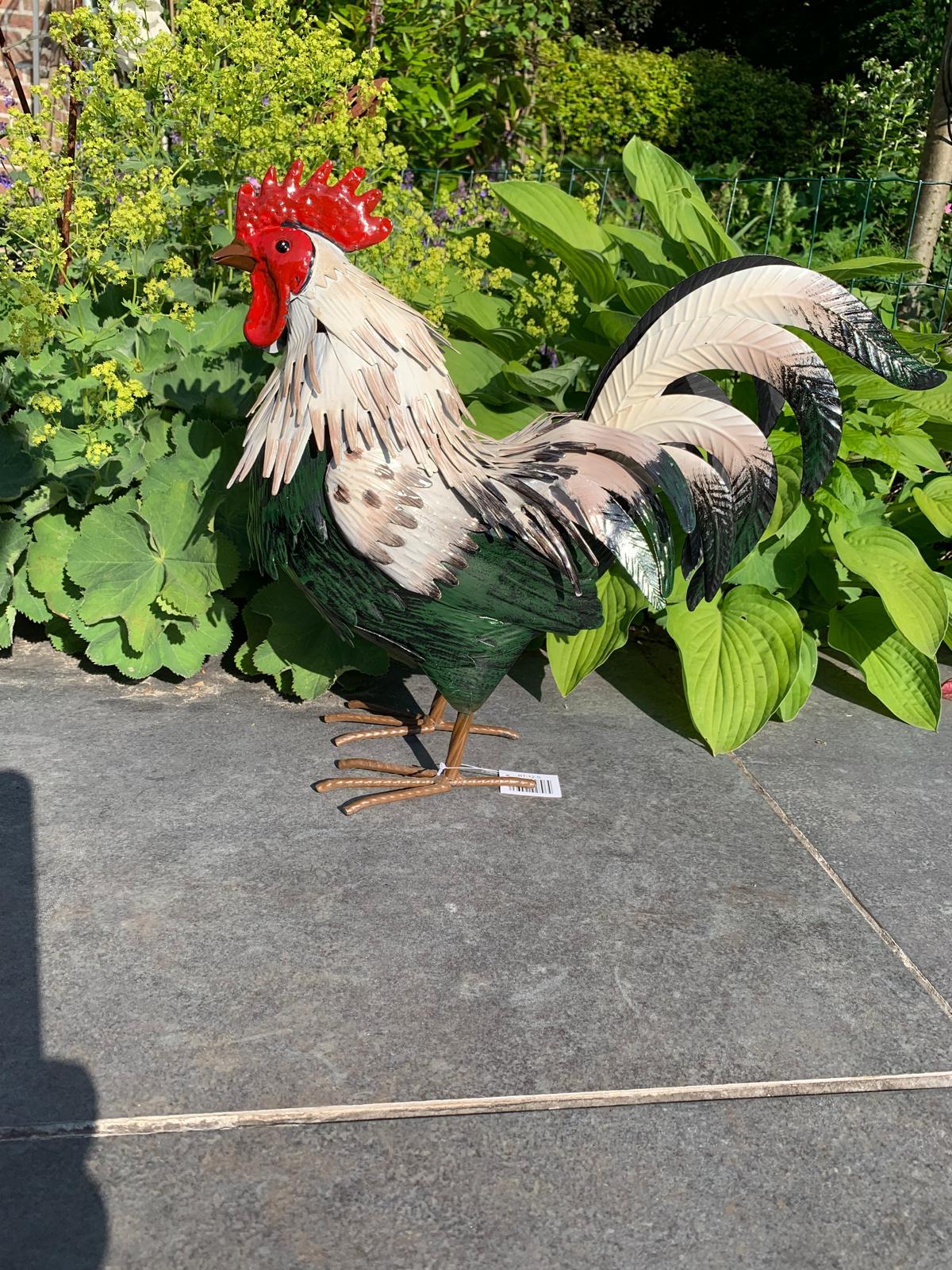 Haan/ hen van metaal
