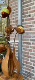 3 Bloemen met Glasbol