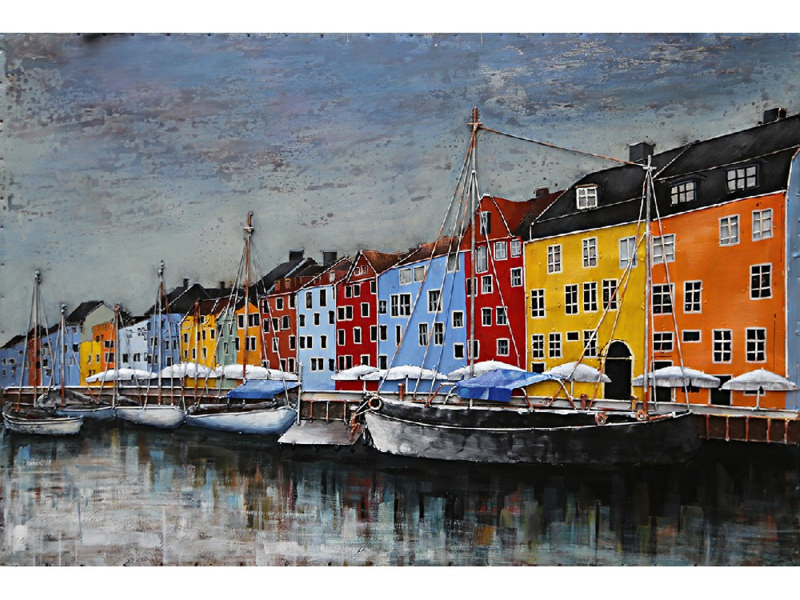 Vroegst fee Spreekwoord Thuis haven, schilderij van metaal | (wand) Decoratie & beelden van metaal  | Steeg80