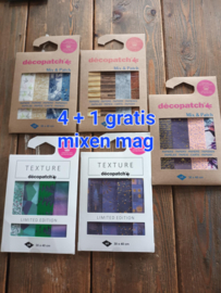 Decopatch Mix & Match en Texture setjes 4 + 1 gratis