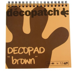 Decopad 'brown' mini vellen