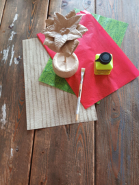Kerstster Décopatch DIY pakket