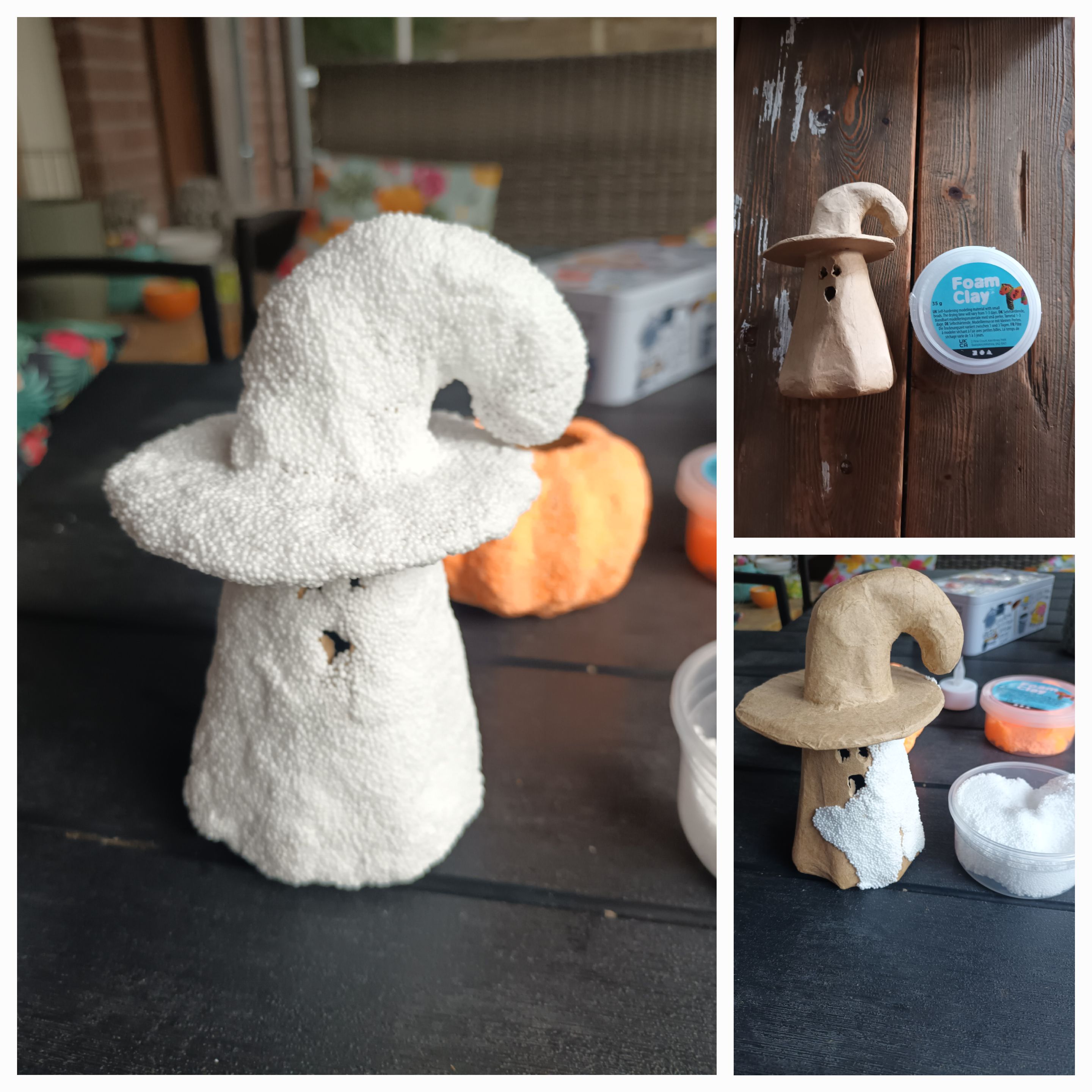 Spook met hoed, AC915, DIY pakket FoamClay
