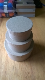 Ronde dozen papiermaché