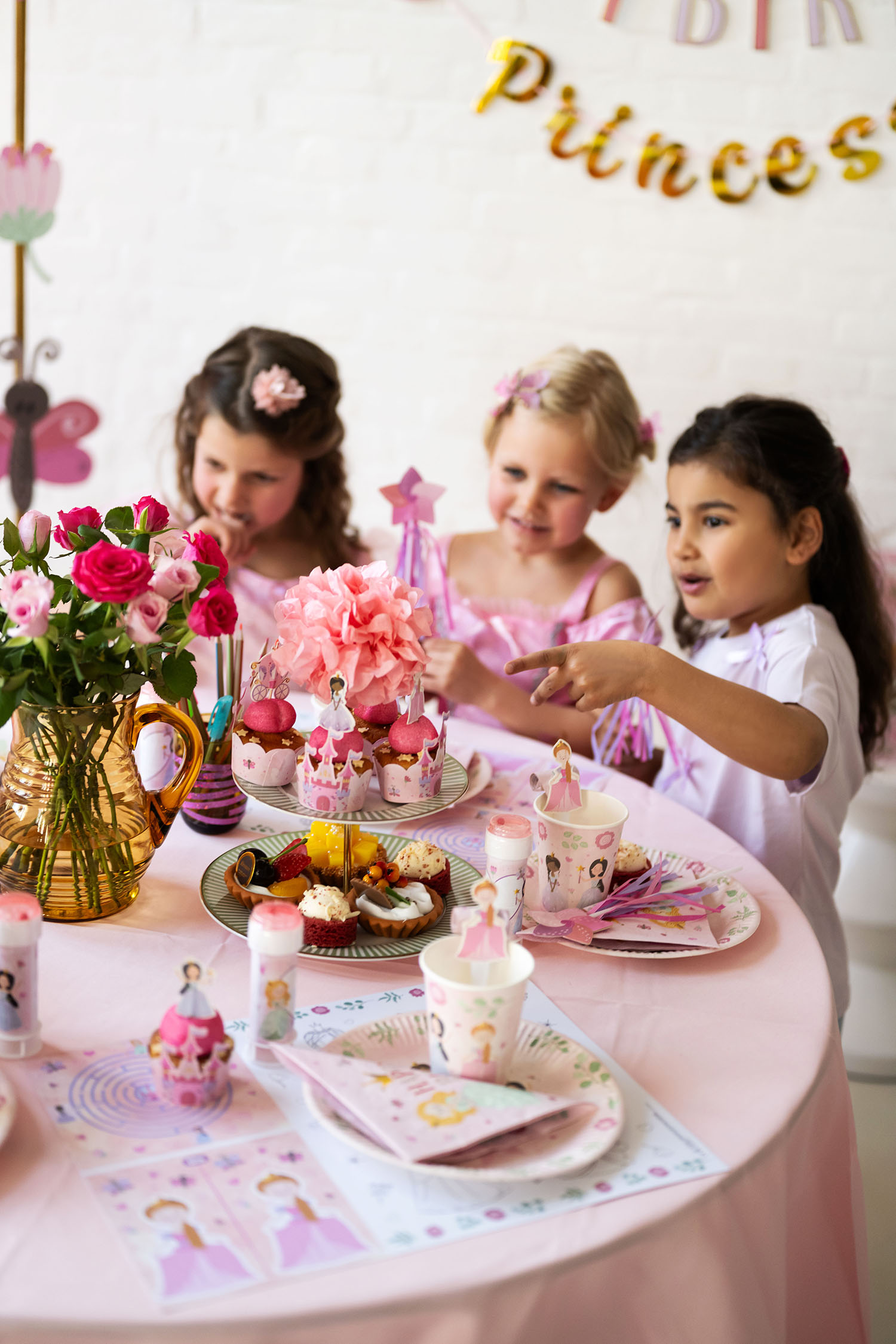 Prinsessen placemats met spelletjes - 6 stuks
