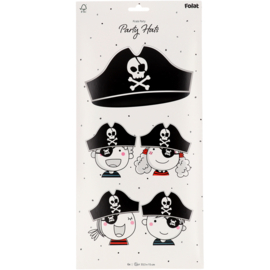 Piraten feesthoedjes 6 stuks