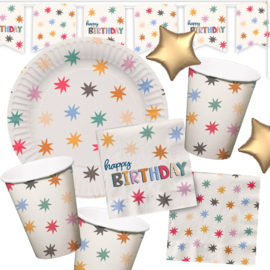Servetten Happy Birthday Starburst