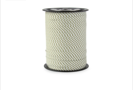 Krullint met streepjes licht groen - 5 meter