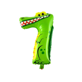 Cijfer ballon 7 krokodil