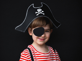 Piraten feesthoed met ooglapje