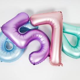Cijfer ballon 7 roze - 86cm