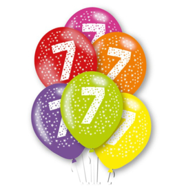 Ballonnen 7 jaar - set van 6